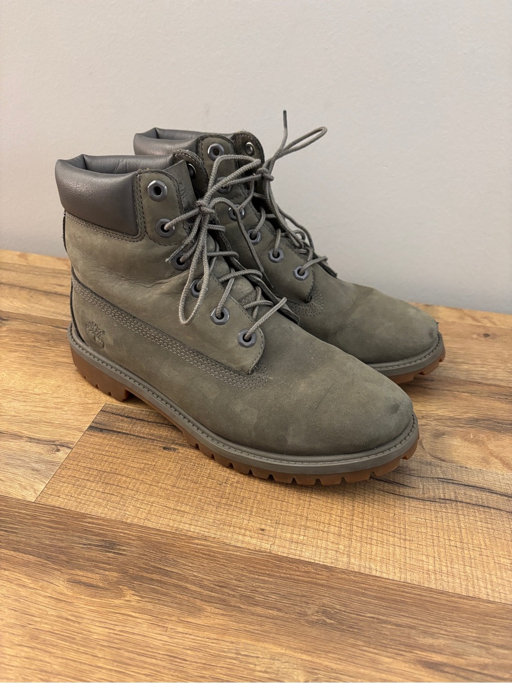 Timberland 6” Premium Boots Waterproof Grey Youth Boys